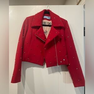 Ana Ljubinkovic Studded Moto Jacket